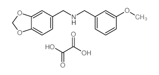 Benzo[1,3]dioxol-5-ylmethyl-(3-methoxy-benzyl)-amine oxalate结构式