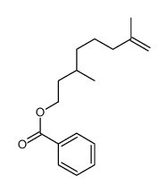 3,7-dimethyloct-7-enyl benzoate Structure