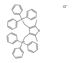 2,4-dimethylthiophene-3,4-diylbis (methylenetriphenylphosphonium chloride)结构式