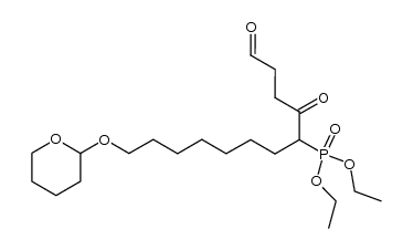 diethyl (1,4-dioxo-12-((tetrahydro-2H-pyran-2-yl)oxy)dodecan-5-yl)phosphonate Structure