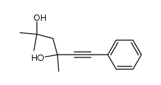 2,4-dimethyl-6-phenyl-hex-5-yne-2,4-diol结构式