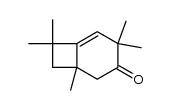 1,4,4,7,7-pentamethylbicyclo[4.2.0]-oct-5-en-3-one结构式