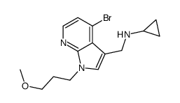 N-{[4-Bromo-1-(3-methoxypropyl)-1H-pyrrolo[2,3-b]pyridin-3-yl]met hyl}cyclopropanamine结构式