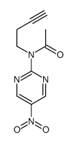 N-but-3-ynyl-N-(5-nitropyrimidin-2-yl)acetamide Structure