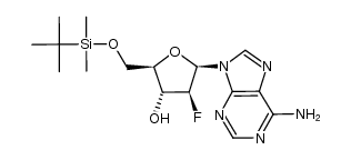 6-amino-9-[5-O-(tert-butyldimethylsilyl)-2-deoxy-2-fluoro-β-D-arabinofuranosyl]-9H-purine Structure