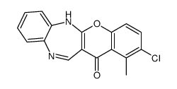 2-chloro-1-methyl-6H-chromeno[2,3-b][1,5]benzodiazepin-13-one Structure