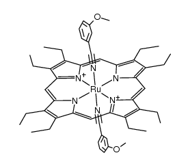 {Ru(II)(octaethylporphyrin(2-))(m-methoxybenzonitrile)2} Structure
