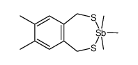 3,3,3-trimethyl-7,8-dimethylbenzo(e)-2,4,3-dithiastibepin结构式