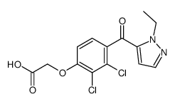 2-[2,3-dichloro-4-(2-ethylpyrazole-3-carbonyl)phenoxy]acetic acid Structure