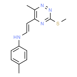 4-METHYL-N-(2-[6-METHYL-3-(METHYLSULFANYL)-1,2,4-TRIAZIN-5-YL]VINYL)ANILINE picture