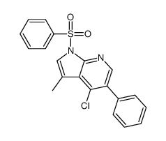 4-Chloro-3-methyl-5-phenyl-1-(phenylsulfonyl)-1H-pyrrolo[2,3-b]py ridine Structure