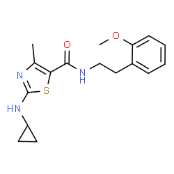 2-(Cyclopropylamino)-N-[2-(2-methoxyphenyl)ethyl]-4-methyl-1,3-thiazole-5-carboxamide Structure