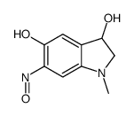 1-methyl-6-nitroso-2,3-dihydroindole-3,5-diol结构式