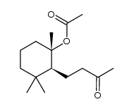 (1S,2S)-1,3,3-trimethyl-2-(3-oxobutyl)cyclohexyl acetate结构式