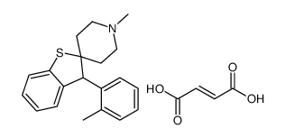 (Z)-but-2-enedioic acid,1'-methyl-3-(2-methylphenyl)spiro[3H-1-benzothiophene-2,4'-piperidine]结构式