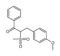 3-(4-methoxyphenyl)-2-methylsulfonyl-1-phenylpropan-1-one结构式