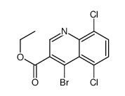 4-Bromo-5,8-dichloroquinoline-3-carboxylic acid ethyl ester结构式