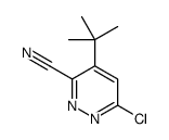 3-PYRIDAZINECARBONITRILE, 6-CHLORO-4-(1,1-DIMETHYLETHYL)- structure