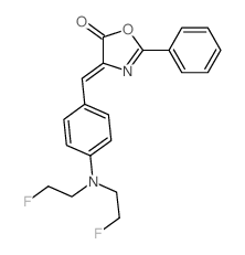 5(4H)-Oxazolone,4-[[4-[bis(2-fluoroethyl)amino]phenyl]methylene]-2-phenyl-结构式