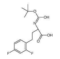 (2R)-4-(2,4-difluorophenyl)-2-[(2-methylpropan-2-yl)oxycarbonylamino]butanoic acid结构式