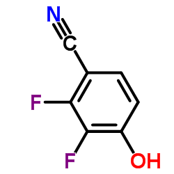 2,3-二氟-4-氰基苯酚结构式
