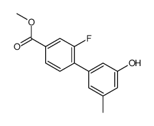 methyl 3-fluoro-4-(3-hydroxy-5-methylphenyl)benzoate结构式