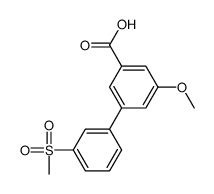 3-methoxy-5-(3-methylsulfonylphenyl)benzoic acid结构式