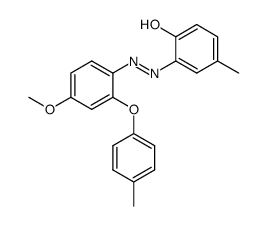 4-methyl-2-(4-methoxy-2-p-tolyloxy-phenylazo)phenol结构式