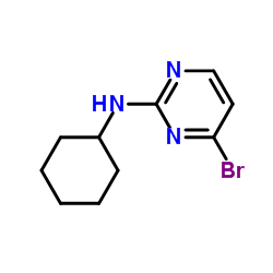 4-溴-N-环己基嘧啶-2-胺结构式