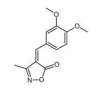 3-methyl-4-(3,4-dimethoxyphenyl)methyleneisoxazol-5-(4H)-one结构式