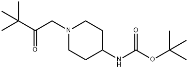 tert-Butyl 1-(3,3-dimethyl-2-oxobutyl)piperidin-4-ylcarbamate structure