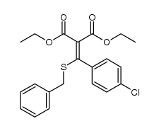 diethyl 2-(benzylthio(4-chlorophenyl)methylene)malonate Structure