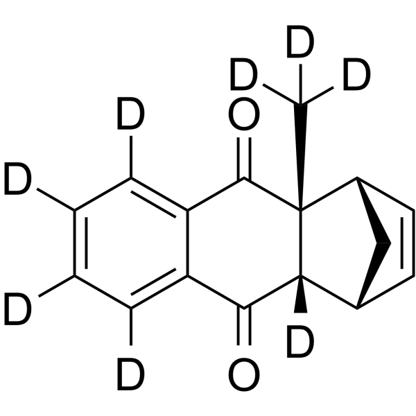 (1R,4S,4aR,9aS)-rel-4a-Methyl-1,4,4a,9a-tetrahydro-1,4-methanoanthracene-9,10-dione-d8 Structure