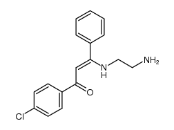 (Z)-3-((2-aminoethyl)amino)-1-(4-chlorophenyl)-3-phenylprop-2-en-1-one结构式