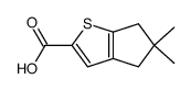 5,5-dimethyl-5,6-dihydro-4H-cyclopenta[b]thiophene-2-carboxylic Acid结构式