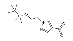1-(2-(tert-butyldimethylsilyloxy)ethyl)-4-nitro-1H-pyrazole Structure