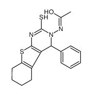 N-(4-phenyl-2-sulfanylidene-1,4,5,6,7,8-hexahydro-[1]benzothiolo[2,3-d]pyrimidin-3-yl)acetamide Structure
