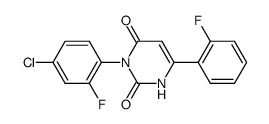 3-(2-fluoro-4-chlorophenyl)-6-(2-fluorophenyl)-2,4(1H,3H)-pyrimidinedione Structure