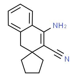 1-amino-3,4-dihydrospiro[naphthalene-3,1'-cyclopentane]-2-carbonitrile结构式