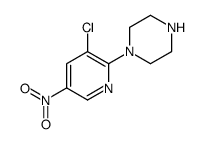 1-(3-chloro-5-nitropyridin-2-yl)piperazine Structure