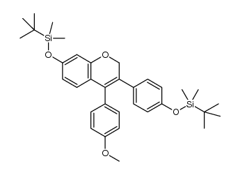 7,4'-di(tert-butyldimethylsilyl)oxy-4-(4-methoxyphenyl)-isoflav-3-ene结构式