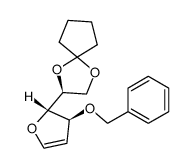 1,4-anhydro-3-O-benzyl-5,6-cyclopentylidene-2-deoxy-L-lyxo-hex-1-enofuranose结构式