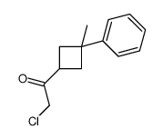 2-chloro-1-(3-methyl-3-phenylcyclobutyl)ethanone Structure