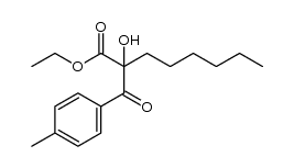 ethyl 2-hydroxy-2-(4-methylbenzoyl)octanoate结构式