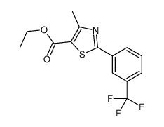 4-甲基-2-[3-(三氟甲基)苯基]-1,3-噻唑-5-羧酸乙酯结构式