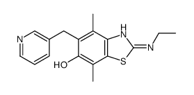 6-Benzothiazolol,2-(ethylamino)-4,7-dimethyl-5-(3-pyridinylmethyl)- Structure
