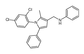 N-[[1-(2,4-dichlorophenyl)-2-methyl-5-phenylpyrrol-3-yl]methyl]aniline Structure