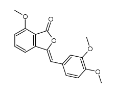 (3Z)-7-methoxy-3-[(3,4-dimethoxyphenyl)methylene]-1(3H)-isobenzofuranone Structure