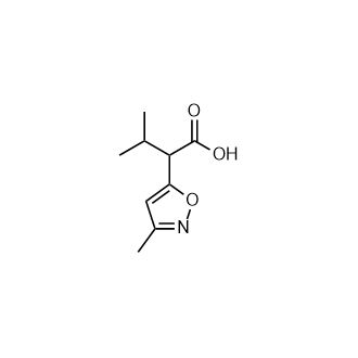 3-甲基-2-(3-甲基异噁唑-5-基)丁酸结构式