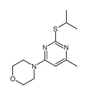4-(6-methyl-2-propan-2-ylsulfanylpyrimidin-4-yl)morpholine Structure